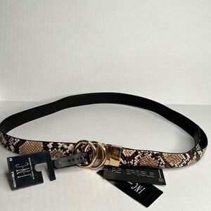 INC Reversible Black Snakeskin Beltvsize Medium NWT